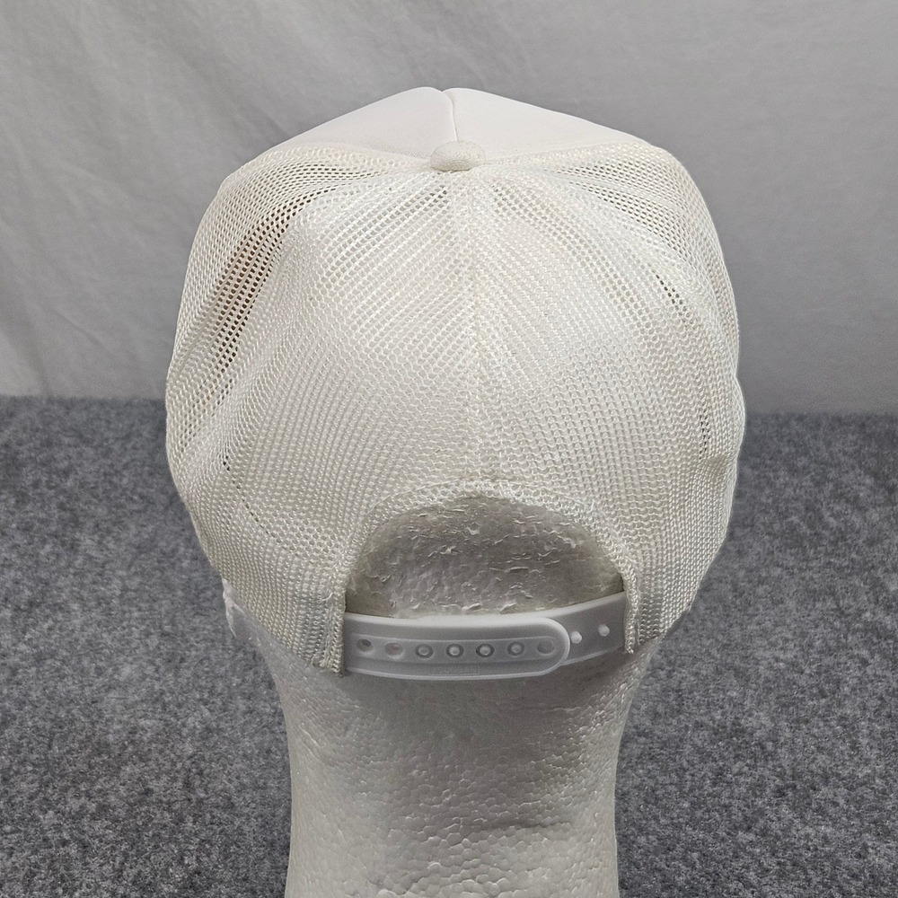 Vintage 90s Magnum‎ Trucker Hat White Red Mesh Snapback Foam Front Streetwear - Picture 3 of 6